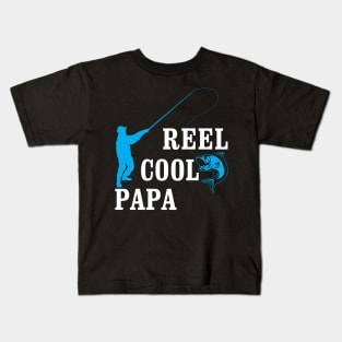 Fishing Papa Fisherman Dad Quote Kids T-Shirt